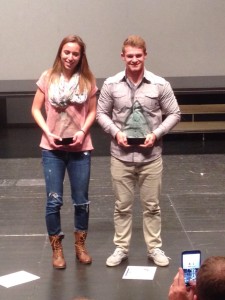 Rachel King and Jordan Joseph, STMA's first-ever Student Athletes of the Year. 