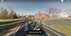 Immanuel Lutheran, right, was the site of a fatal crash over the weekend. Wright County investigators are still researching the cause of the two-vehicle accident. (Google Earth). 