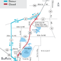 detour map Highway 25