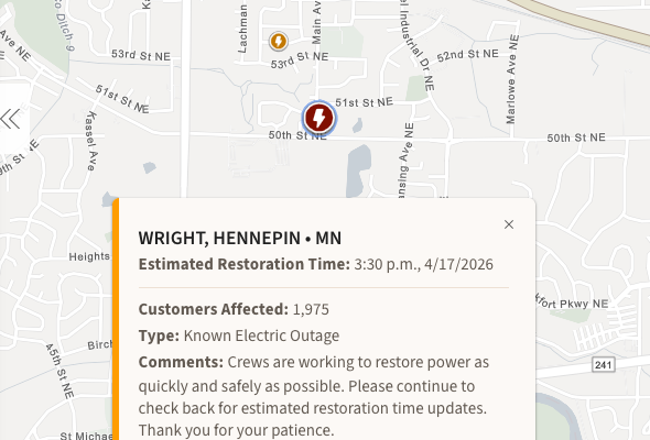 Nearly 2,000 without Power as Storms Hit Wright County