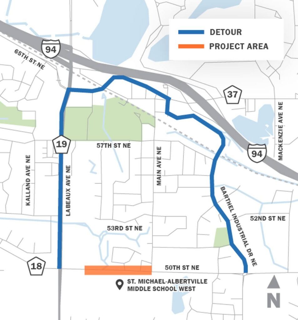 Wright County Schedules Yet Another Road Closure for Albertville
